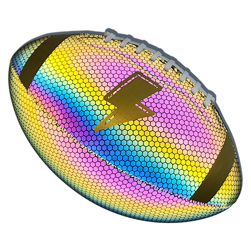 Holographic luminous reflective PU American football